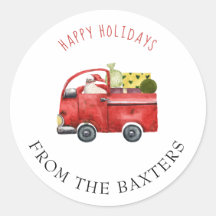 Personalisierter Red Truck und Weihnachten