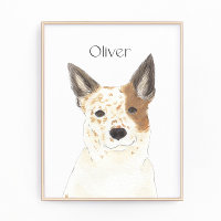 Personalisierter Red & White Heeler Cattledog