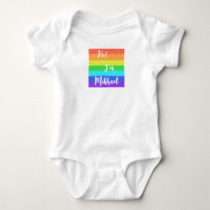 Personalisierter Regenbogen Baby Jersey Bodysuit Baby Strampler