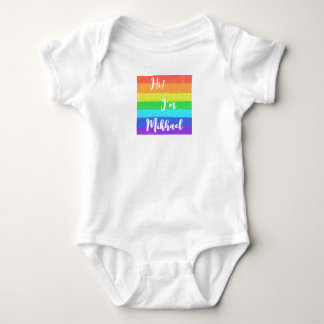 Personalisierter Regenbogen Baby Jersey Bodysuit Baby Strampler