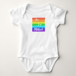 Personalisierter Regenbogen Baby Jersey Bodysuit Strampler