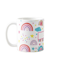 Personalisierter Regenbogen-Becher für Mädchen mit