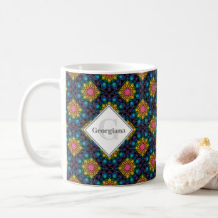 Personalisierter Regenbogen Blumenstrauß Fossilien Kaffeetasse