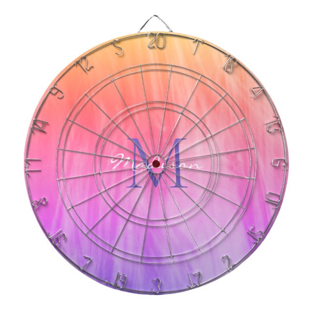 Personalisierter Regenbogen Dartscheibe (vorne)