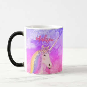 Personalisierter Regenbogen Einhorn Hot Chocolate  Verwandlungstasse