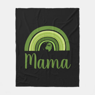 Personalisierter Regenbogen Erde Mama Fleecedecke