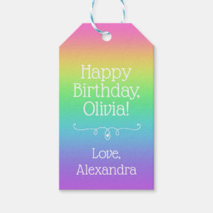 Personalisierter Regenbogen Geschenkanhänger