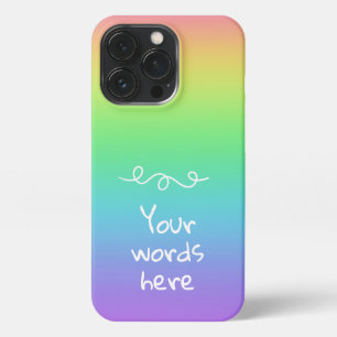 Personalisierter Regenbogen iPhone 13 Pro Hülle