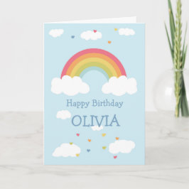 Personalisierter Regenbogen Kinder Happy Birthday Einladung