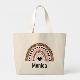 Personalisierter Regenbogen Name Tote Tasche