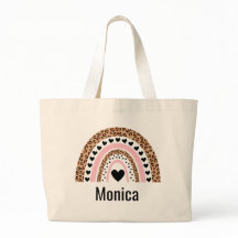 Personalisierter Regenbogen Name Tote Tasche