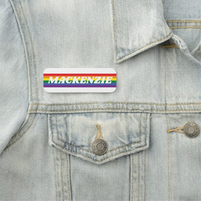 Personalisierter Regenbogen Namensschild (Beispiel)