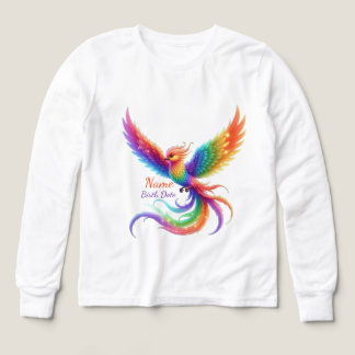 Personalisierter Regenbogen-Phönix Name Geburtsdat