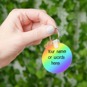 Personalisierter Regenbogen Schlüsselanhänger