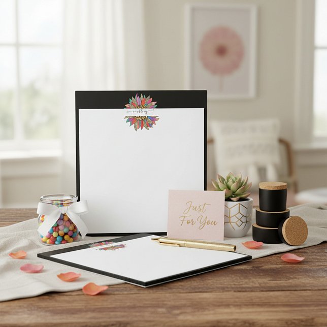 Personalisierter Regenbogen- und Leoparddruck Notizblock (Von Creator hochgeladen)