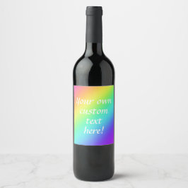 Personalisierter Regenbogen Wein & Kart Weinkeller Weinetikett
