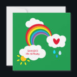 Personalisierter Regenbogen, Wolken, Regen und Son<br><div class="desc">Ein wunderschönes,  helles Wettermotiv inklusive Regenbogen,  weiße,  flauschige Wolken,  Regen und Sonnenschein. Das perfekte Muster,  um Ihnen ein Lächeln ins Gesicht zu bringen.</div>