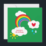 Personalisierter Regenbogen, Wolken, Regen und Son<br><div class="desc">Ein wunderschönes,  helles Wettermotiv inklusive Regenbogen,  weiße,  flauschige Wolken,  Regen und Sonnenschein. Das perfekte Muster,  um Ihnen ein Lächeln ins Gesicht zu bringen.</div>