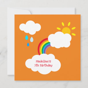 Personalisierter Regenbogen, Wolken, Regen und Son