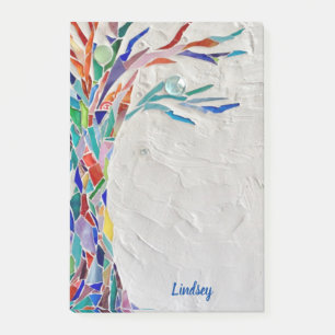 Personalisierter Regenbogenfarben Baum des Lebens Post-it Klebezettel