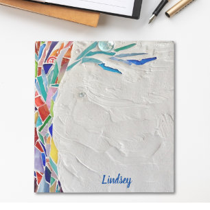 Personalisierter Regenbogenfarbenbaum Notizblock