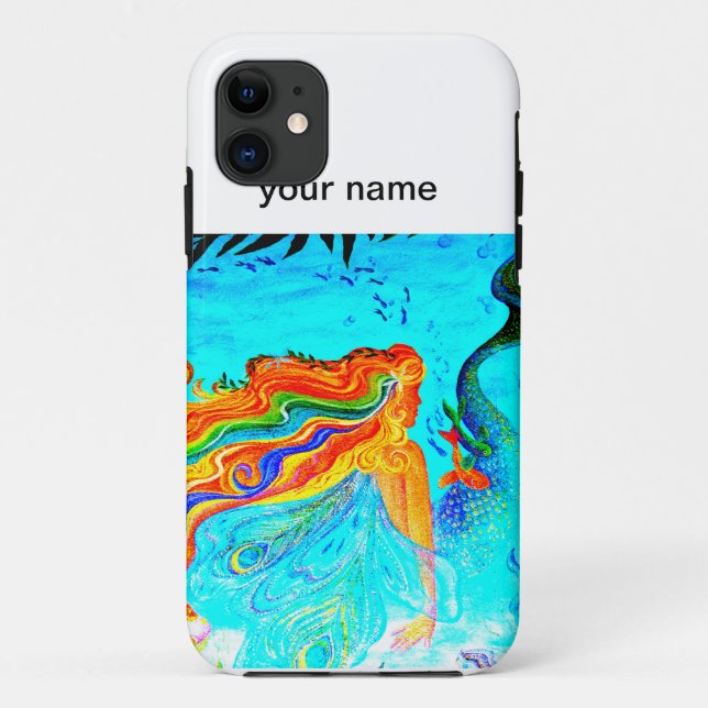 personalisierter Regenbogenhaar meraid Telefongehä Case-Mate iPhone Hülle (Rückseite)