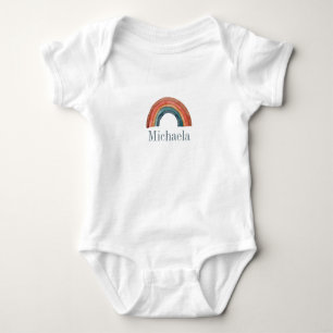 Personalisierter Regenbogenkarosserieanzug Baby Strampler