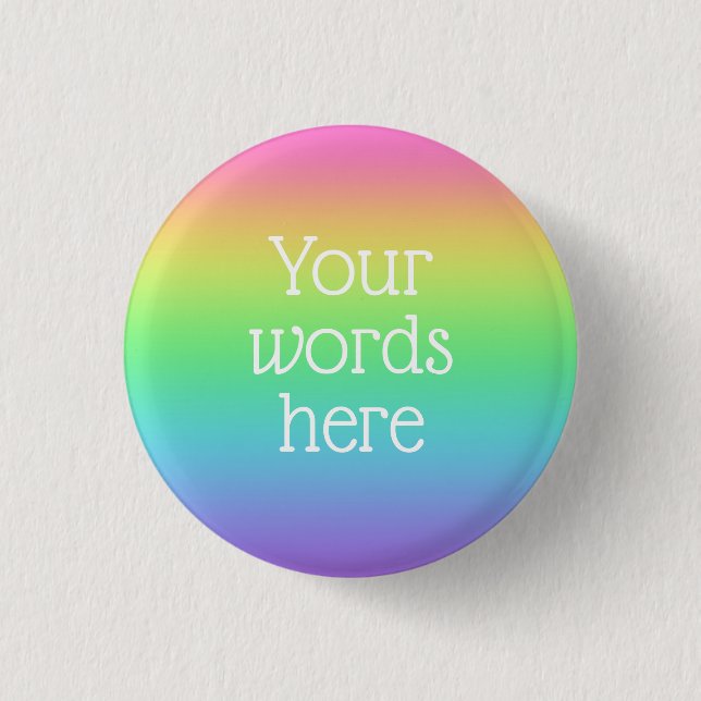 Personalisierter Regenbogenknopf Button (Vorderseite)