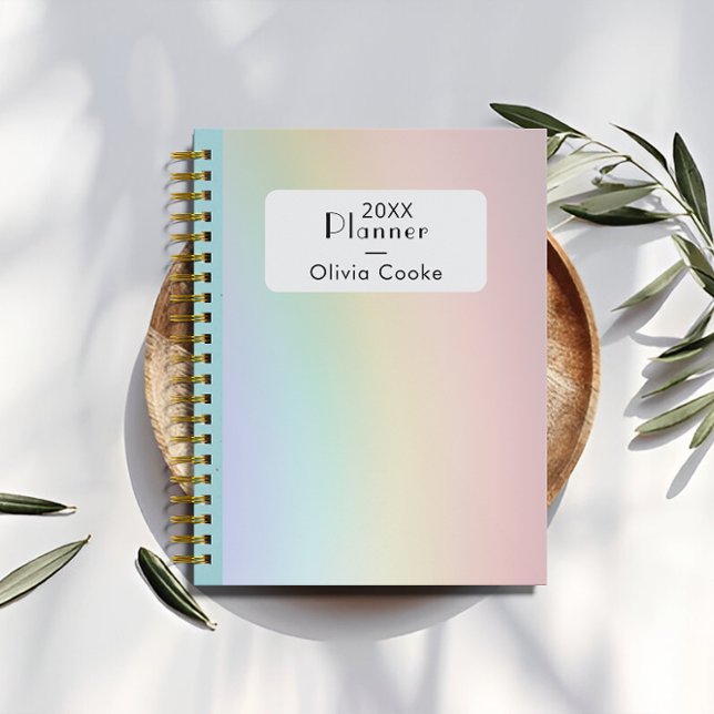 Personalisierter Regenbogenplaner mit Individuelle Planer (Rainbow Personalized Planner With Custom Name)