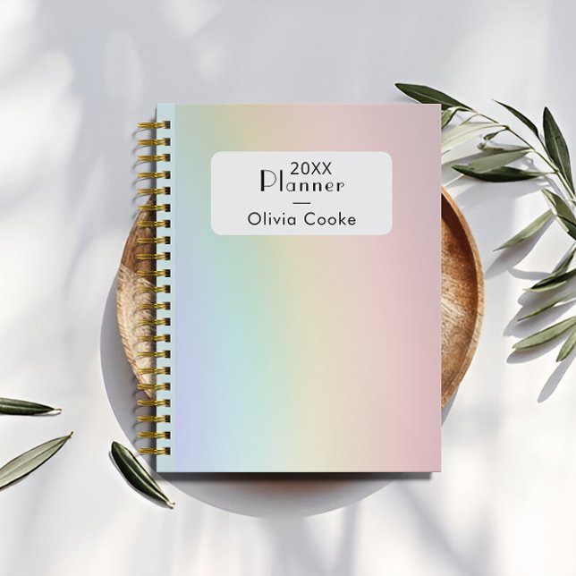 Personalisierter Regenbogenplaner mit Individuelle Planer (Rainbow Personalized Planner With Custom Name)