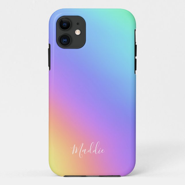 personalisierter Regenbogenverlauf Case-Mate iPhone Hülle (Rückseite)