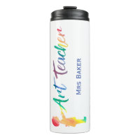 Personalisierter Regenbogenwatercolor-Kunstlehrer