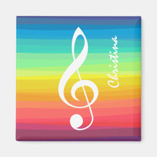 Personalisierter RegenbogenWatercolordreifacher Magnet