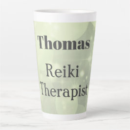 Personalisierter Reiki Therapist Funkeldesign Milchtasse
