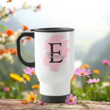 Personalisierter Reise-Monogramm-Becher mit Farbak