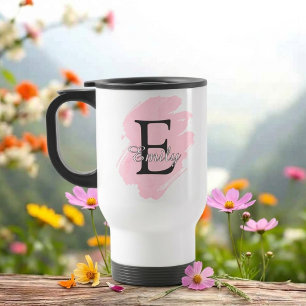 Personalisierter Reise-Monogramm-Becher mit Farbak Reisebecher