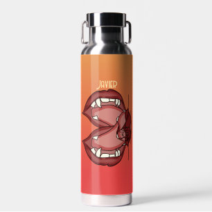 Personalisierter Reißverschluss eines Vampirs Fang Trinkflasche