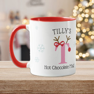 Personalisierter Rentier-T-Heißgetränkebecher für Tasse