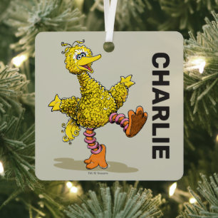 Personalisierter Retro Art Big Bird Ornament Aus Metall