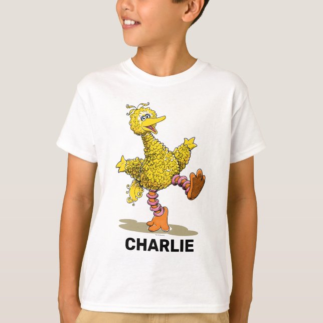 Personalisierter Retro Art Big Bird T-Shirt (Vorderseite)