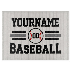 Personalisierter Retro-Baseballspieler NAME Team Schneidebrett