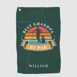 Personalisierter Retro bester Opa nach Per Rente Golfhandtuch
