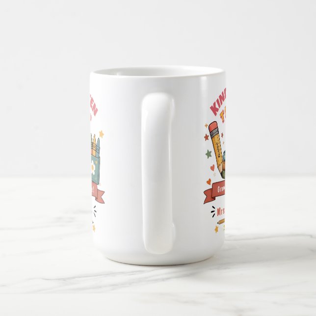 Personalisierter Retro-Kindergarten-Lehrer-Mug-Ges Kaffeetasse (Henkel)