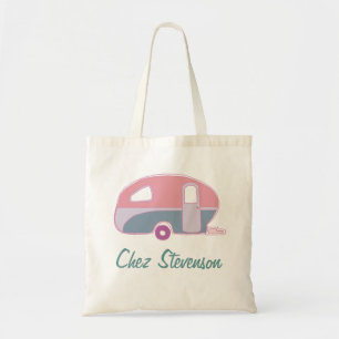 Personalisierter Retro-Kunst-Wohnwagen-Besitzer-Bu Tragetasche