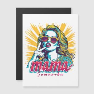 Personalisierter Retro-Mama-Pop Art. 5 Magnetkarte