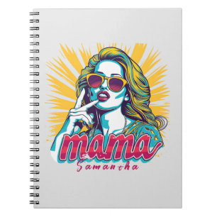 Personalisierter Retro-Mama-Pop Art. 5 Notizblock