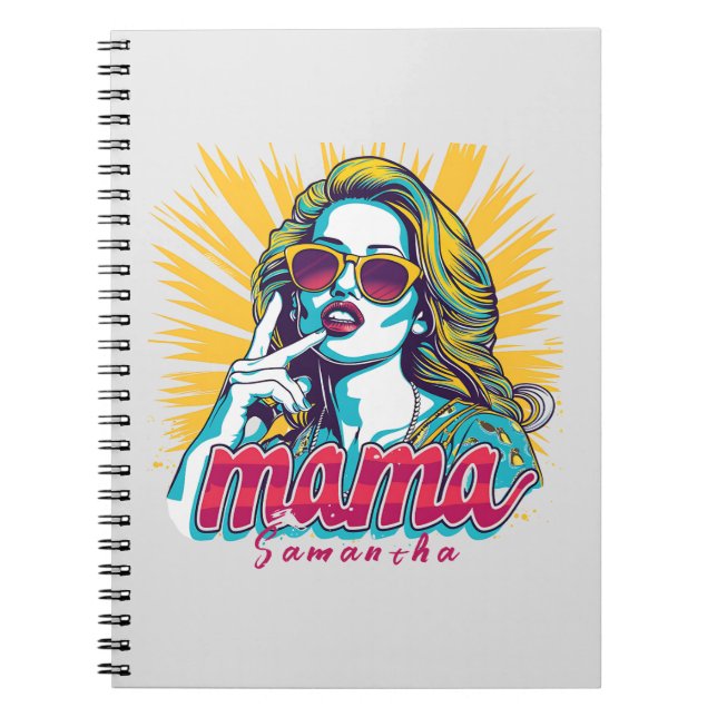 Personalisierter Retro-Mama-Pop Art. 5 Notizblock (Vorderseite)