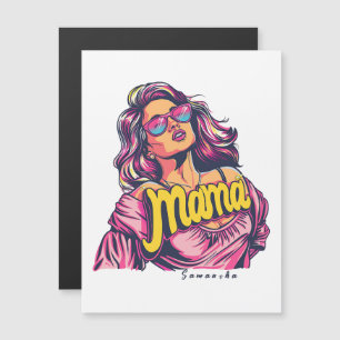 Personalisierter Retro-Mama-Pop Art. 6 Magnetkarte