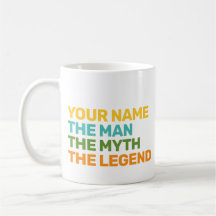Personalisierter Retro-Name Der Mann Der Mythos