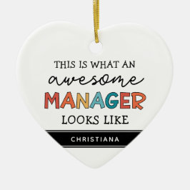 Personalisierter Retro-Phantastischer Manager Funn Keramik Ornament